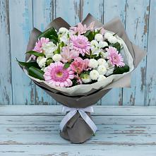 Букет цветов из:  Герберы, Альстромерии и Хризантемы #REPLACE_PRED# Кольчугино