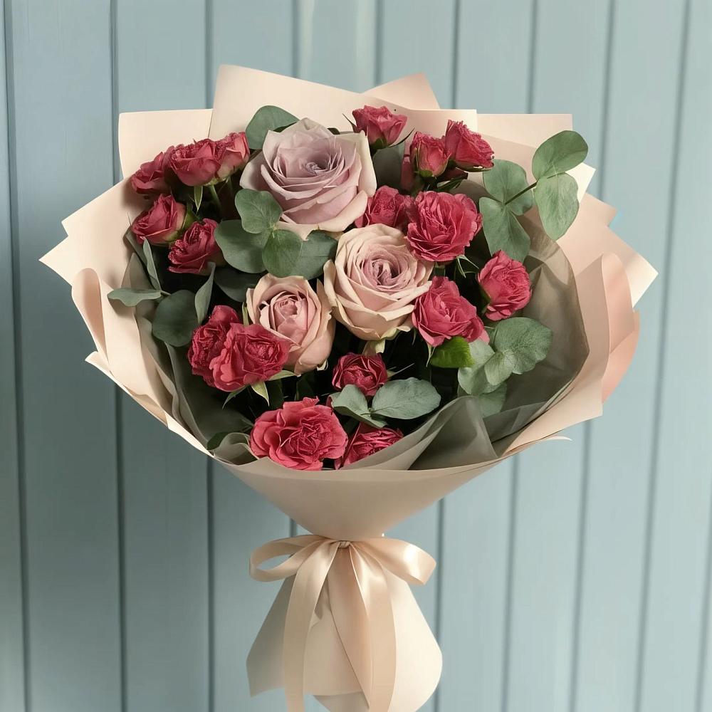 Букет цветов из: Гвоздики и Розы в Кольчугино