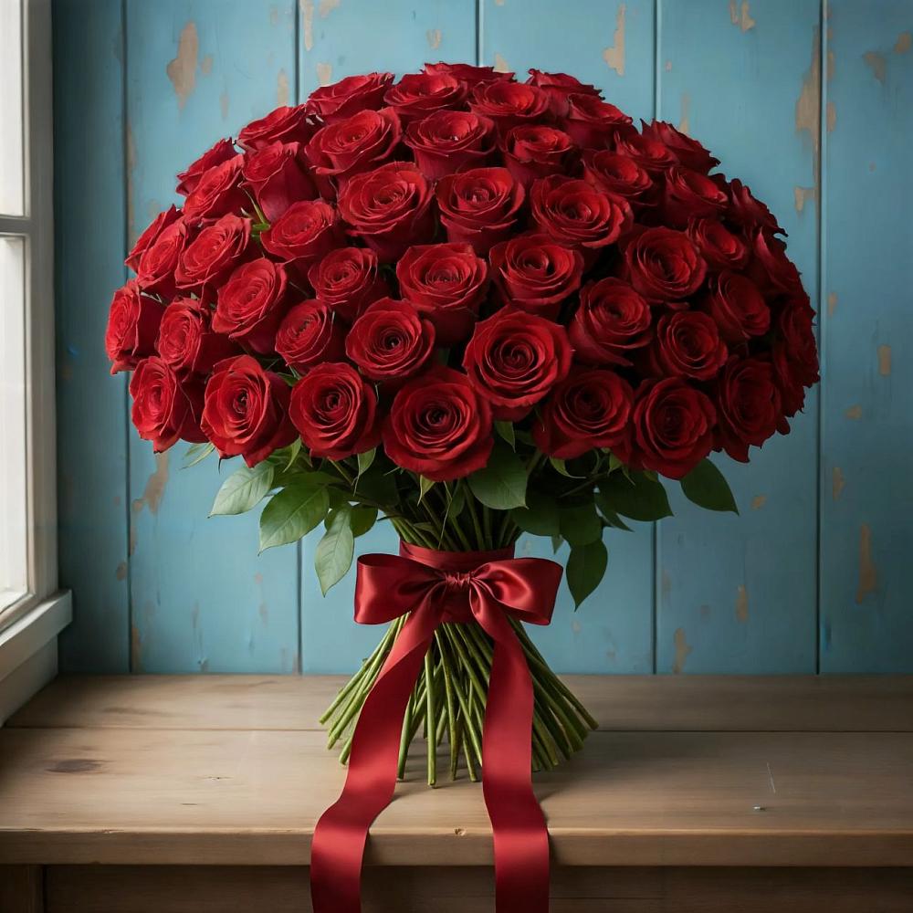 Букет Красные розы Блэк Меджик в Кольчугино