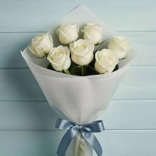 Букет 7 Белых роз Эдлесс Лав в Кольчугино