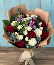 Букет цветов из:  Розы и Альстромерии в Кольчугино