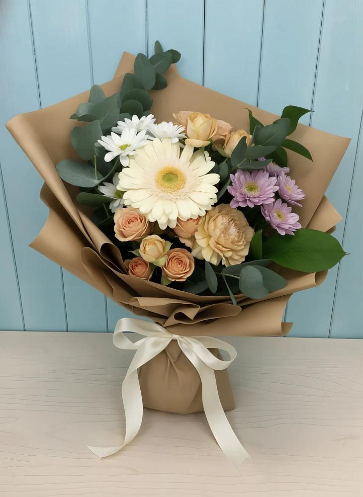 Букет цветов из: Герберы и Хризантемы в Кольчугино