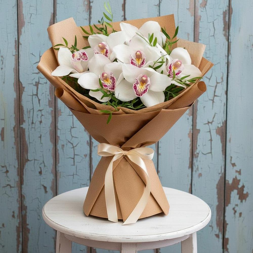 Букет цветов из: Орхидеи и Розы в Кольчугино