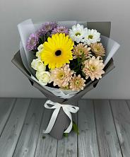 Букет цветов из:  Розы, Герберы и Хризантемы в Кольчугино