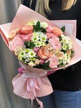 Букет цветов из:  Гвоздики, Розы и Хризантемы #REPLACE_PRED# Кольчугино