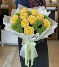 Букет цветов из:  Хризантемы и Розы #REPLACE_PRED# Кольчугино