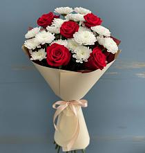 Букет цветов из:  Розы и Хризантемы в Кольчугино