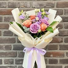 Букет цветов из:  Лизиантусы и Розы #REPLACE_PRED# Кольчугино