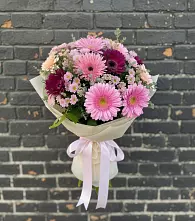 Букет цветов из:  Герберы и Хризантемы в Кольчугино