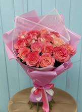 Букет 15 Розовых роз Равель в Кольчугино