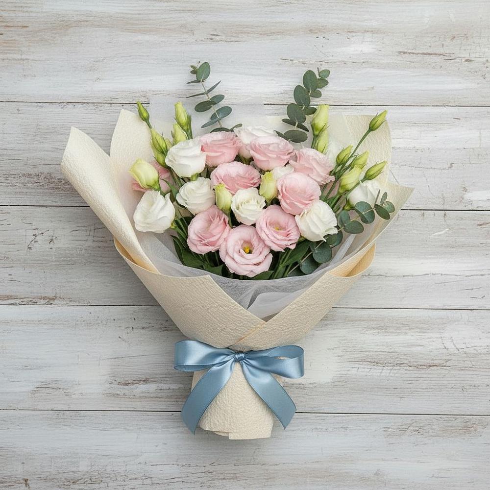 Букет цветов из: Лизиантусы в Кольчугино